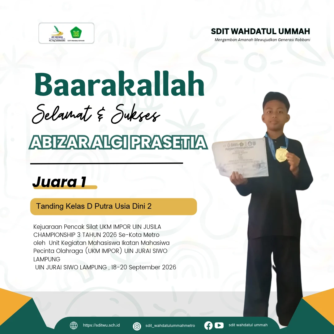 Juara 1 tanding kelas D usia dini 2